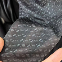 Tissu antidérapant recyclé à rayures antidérapantes, points en silicone et grille pour tapis de sol et pantoufles