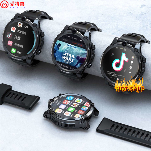 Trending 2024 New Arrivals V20 4G Android Smartwatch GPS Navigation IP68 Waterproof AMOLED Display up 4 Days Battery Life Unisex