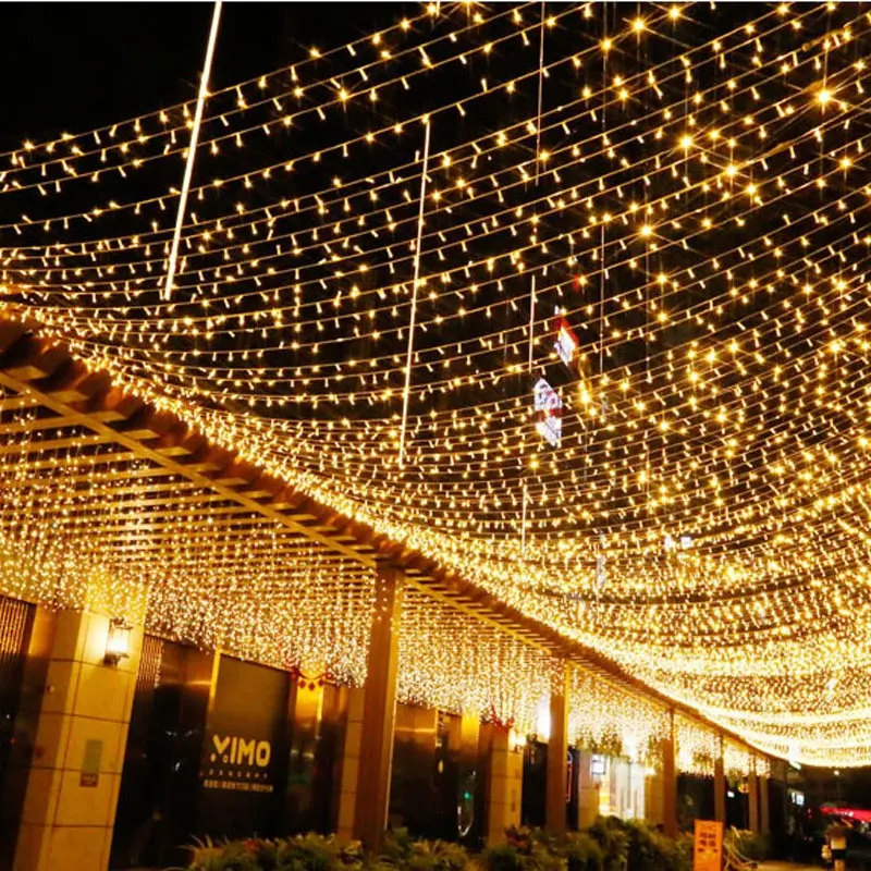 8x4m 1024 LED curtain Fairy lights Garlands indoor/outdoor LED Holiday String Lights For Christmas Tree Party Bedroom Decoration