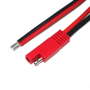 Connecteur SAE rouge à 2 broches vers câble d'alimentation étamé 18AWG PVC 300mm pour voiture, moteur, panneaux solaires, batteries - Product Image 3