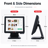 Système de point de vente Matsuda ST9800, caisse enregistreuse de vente au détail, écran tactile capacitif 15 pouces, terminal tout-en-un, Windows, WIFI 6, NFC, 3 ans