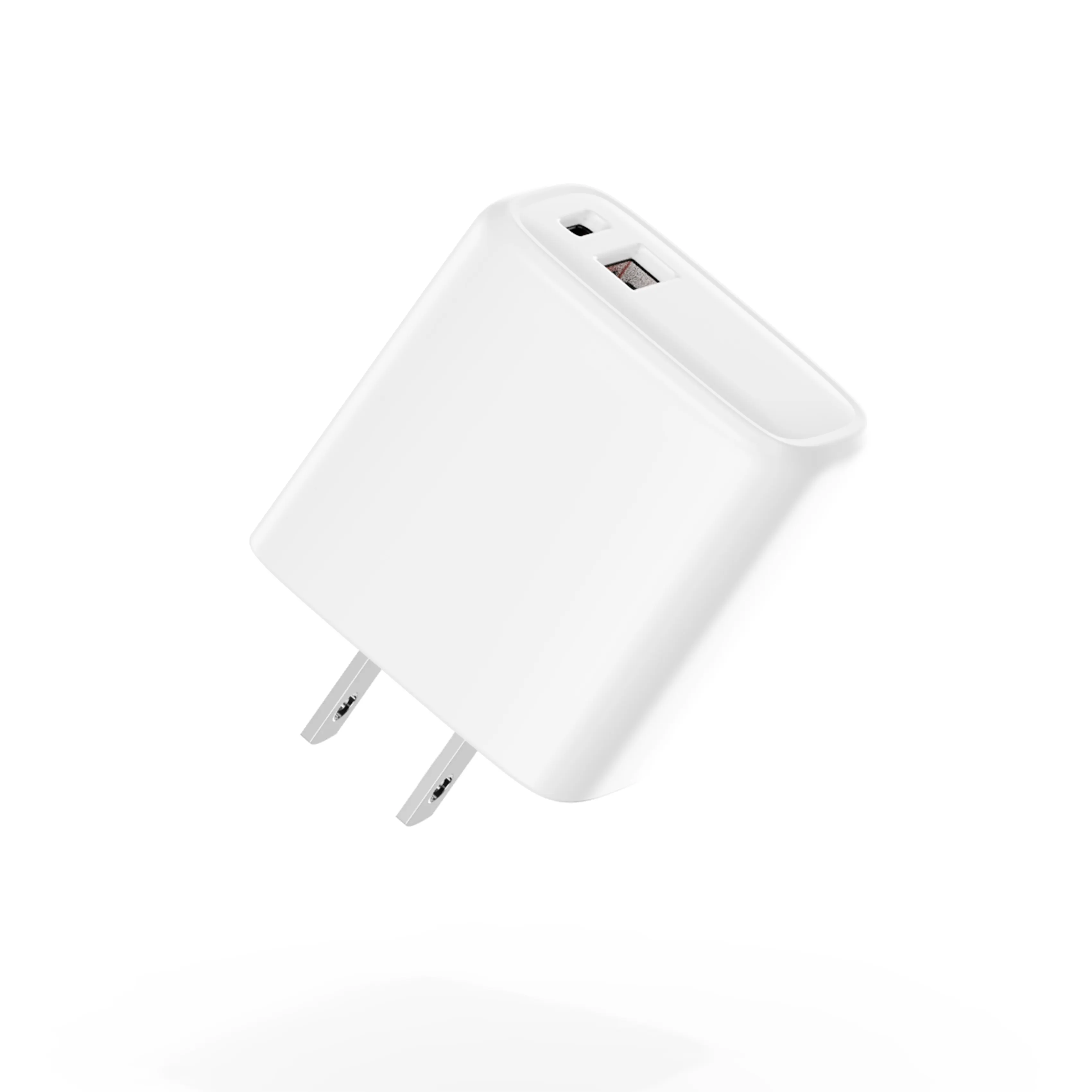 USB C ve bir Port için iPhone 14 15 adaptörü PD 20 watt USB C QC 3.0 hızlı şarj ab abd Plug duvar şarj samsung için