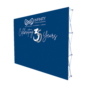 High Quality Custom 3x3 <strong>Pop</strong>-<strong>up</strong> <strong>Display</strong> Promotional Cardboard Exhibition Backdrop with Aluminum Frame for Straight Usage - Product Image 4