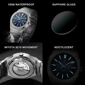 CADISEN Automatic <b>Mechanical</b> Luxury <b>Watch</b> Retro Sapphire MIYOTA 8215 Movt Men <b>Watches</b> 10Bar Waterproof Luminous Wristwatch - Product Image 6