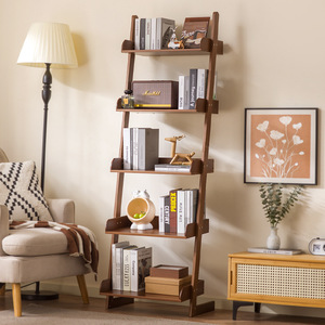 Modern Minimalist Floor Bookshelf Multi Layer Storage Rack For Home Bedroom Display Bamboo Style Space Saving Design - Product Image 1