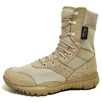 Bottes de combat pour hommes en cuir microfibre imperméable, antidérapantes, respirantes, à lacets, tactiques, pour moto