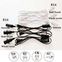 Douille de lampe en plastique de type vis E14, cordon d'alimentation de 1,8 m avec prise EU/US/AU/UK, base de lampe suspendue à LED, interrupteur 303 et câble d'extension