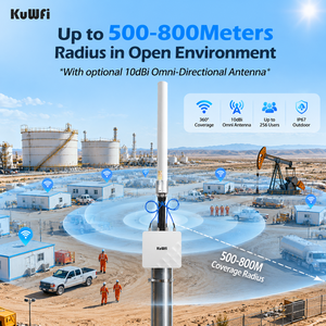 <span class=keywords><strong>Point</strong></span> d'accès Wi-Fi extérieur industriel POE double bande AX3000 KuWFi DDP vers les États-Unis, couverture de 800 mètres pour solutions à distance - Product Image 3