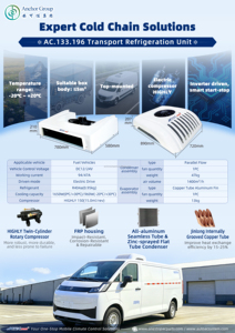 Unidad de Refrigeración para Camiones, Solo Frío, AC.133.277 <span class=keywords><strong>R134a</strong></span>, Unidad Eléctrica de Refrigeración 0 ° De la C a +4 ° Refrigerador para Mantener Frescos los Productos, para Uso en Flotas de 2-8 CBM - Product Image 4
