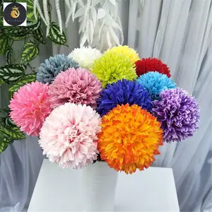 EV Spring Latest Single Pompom Artificial Silk Flowers for Wedding Party Home Decorations