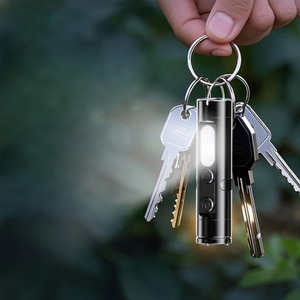 Ngoài trời <span class=keywords><strong>Torch</strong></span> ánh sáng tầm xa siêu sáng đèn pin COB Keychain làm việc ánh sáng có thể sạc lại <span class=keywords><strong>Led</strong></span> đèn pin <span class=keywords><strong>Zoomable</strong></span> đèn pin - Product Image 4