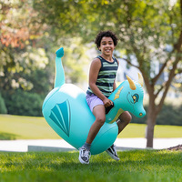 Bouée gonflable en PVC épaissi en forme de dragon, flotteur de piscine robuste en vinyle avec poignées pour enfants, jouet aquatique