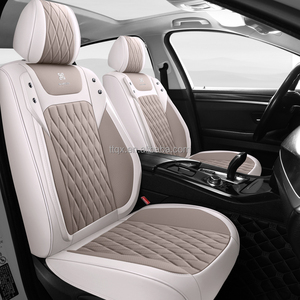 Coprisedili in Pelle Nappa di Design Premium, Set Completo Universale per 5 Posti, Adatto per <span class=keywords><strong>Opel</strong></span> Astra <span class=keywords><strong>Corsa</strong></span> Mokka Grandland, Sensazione Liscia, Look Artistico - Product Image 1