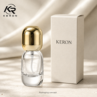 Flacon pulvérisateur de parfum en verre transparent, flacon de parfum vide, bouchon décoratif, emballage personnalisé avec logo, vente en gros