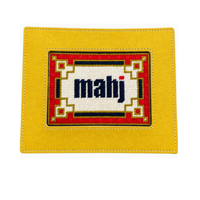 Nouvelle collection : Étui à tuiles de Mahjong brodé en PVC, étui à cartes personnalisé en cuir PU brodé, porte-cartes sur le thème du Mahjong