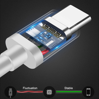 PVC Blanc USB C Type C Micro B 8Pin Câble de téléphone Données Cordon de charge rapide Câbles