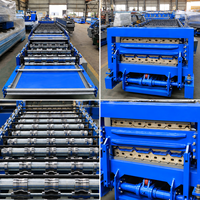 Machine de formage à froid de tôles ondulées et profilées trapézoïdales à double couche pour toiture, prix usine