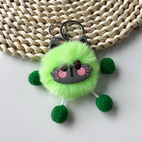 Porte-clés en peluche M promotionnels, mignons, pendentifs de porte-clés en peluche, jouets en peluche de dessin animé tendance, animaux en peluche moelleux