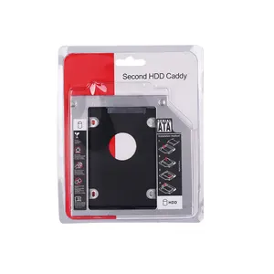 9.5 12.7Mm Aluminium 2nd HDD Caddy Universal SATA 3.0 2.5 Inci SSD Kasus Optical Enclosure Adapter untuk Laptop