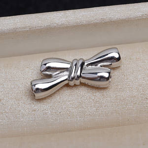 S925 Silver <b>Necklace</b> and Bracelet DIY Accessory <b>Holder</b> with 2-Row Fixed Buckle Bow Women's Decorative Sweater Chain 4233 - Product Image 4