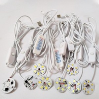 Panneau lumineux LED RVB 5V basse tension, simple ou double couleur, lampe de bureau DIY avec port USB, câble interrupteur, veilleuse à intensité variable