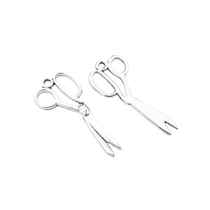 Breloque <span class=keywords><strong>Ciseaux</strong></span> à Lame Ouverte en Alliage de Zinc, Accessoire d'Outil de Couture pour Cadeau de Quilter, Bracelets - Product Image 3