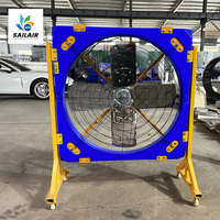 Ventilateur axial suspendu électrique en acier pour étable à vaches, prix coût usine, pales en acier inoxydable personnalisables OEM/ODM pour hangar à vaches