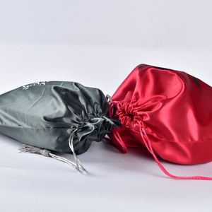 Sac à perruque vintage brodé fait main en satin écologique durable avec cordon de serrage, sac à main tendance pour toutes les saisons, réutilisable - Product Image 3