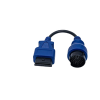 Linkyou - Cable de Interfaz de Diagnóstico Azul de 12-24 V y 38 Pines con 1 Año de Garantía, Adaptador de Lector de Códigos OBD2 para Benz y Camiones