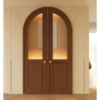 JBDhome Home Decor Custom High Grade Exterior Door Sidelights Beautiful Windows Hardwood Modern Villa Exterior Puertas de madera
