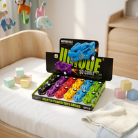Voiture à friction en plastique bleue pour enfants de 2 à 4 ans, unisexe, avec effet de scintillement