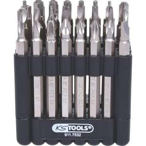 KS TOOLS - 911.7532 1/4'' <b>security</b> <b>bit</b> <b>set</b>,75mm (32 pcs) - EAN 4042146054635 INSERTS FOR SCREWING SCREWING <b>BITS</b> <b>SETS</b> - Product Image 1