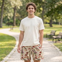 Shorts amples en tapisserie pour hommes, en coton et polyester, tissu jacquard, avec cordon de serrage, mi-longs, respirants, style Hip Hop Street Dance, en ligne