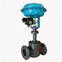 Vanne de régulation pneumatique avec positionneur et actionneur électropneumatiques intelligents pour services de gaz haute pression, GPL et air