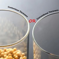 Bocaux de Rangement en Verre Borosilicate pour Épices, Écologiques, Résistants au Micro-ondes et au Lave-vaisselle, Épaisseur Personnalisable, Vente en Gros Usine avec Couvercles
