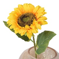 Tiges de fleurs artificielles tournesol en tissu les plus vendues, longues tiges en vrac pour bouquets de mariage, décoration intérieure et accessoires de photographie