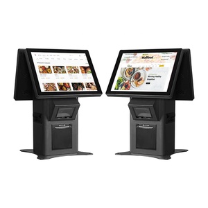 18.5 21.5" Touch Screen Desktop Self Service Order Payment Kiosk <b>With</b> 80mm <b>Printer</b> <b>Scanner</b> - Product Image 2