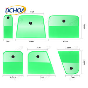 Kit de film teinté <span class=keywords><strong>pour</strong></span> fenêtres DCHOA, kit de raclettes en caoutchouc souple TPU <span class=keywords><strong>pour</strong></span> PPF avec logo - Product Image 2