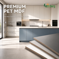 Panneau MDF personnalisé en usine avec face PET, placage brillant, panneau MDF UV pour meubles et armoires