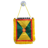 Drapeau Belize drapeau suspendu petit Mini drapeaux de voiture bannières rétroviseur décoration avec ventouse bannière à franges dorées