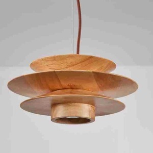Minimalist Modern Pendant <b>Light</b> Solid Wood Round E27 Led Home <b>Lighting</b> For Living Room Bedroom - Product Image 2