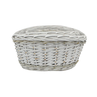 Produits à forte demande panier à linge tissé en osier gris produits de cuisine fabriqués en pot de fleurs d'Asie