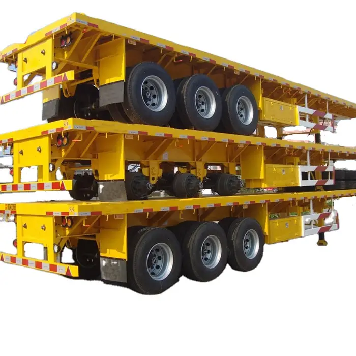 2022 new design 40ton 50ton 60ton truck trailer flat bed for container