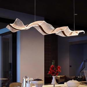 Lámpara de Techo Moderna de Diseño Artístico con Cinta Larga, Lámpara Colgante Minimalista de Lujo para Restaurante, Altura Ajustable, para Recepción - Product Image 3