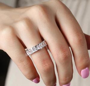 Cá nhân hip hop Chất lượng cao Vuông Zircon Vòng mạ Vàng vài vòng - Product Image 6