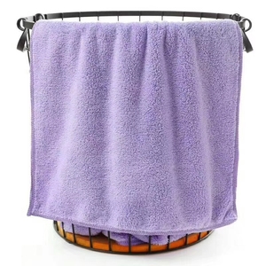 2021 personnalisé tissé séchage rapide organique absorbant Turban sèche-<span class=keywords><strong>cheveux</strong></span> <span class=keywords><strong>serviette</strong></span> corail velours carré visage bain essuie-mains Style uni - Product Image 3