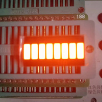 Warna Oranye Amber (603 - 606 NM) 8 Segmen LED Bar Graph Led Display Houkem-B8-AA