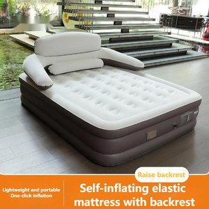 Outdoor Camping Inflatable Sleeping Mattress With <b>Back</b> <b>Support</b> Thick Wearproof Air <b>Bed</b> Multi Color <b>for</b> Travel Indoor Daily Use - Product Image 5