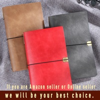 Handgemachte benutzer definierte Logo-Tagebücher Benutzer definierte Notizbuch Softcover Großhandel Journal Pu Leder Reise-Notizbücher