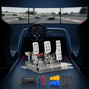 Pedales Profesionales para Simulación de Carreras SIMSONN PLUSX, Conexión USB, Celda de Carga de 200KG, Hidráulicos HE, Compatibles con <span class=keywords><strong>PC</strong></span>, Juego de Pedales Profesionales - Product Image 4